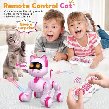 Child playing with Uiopy remote control interactive cat toy