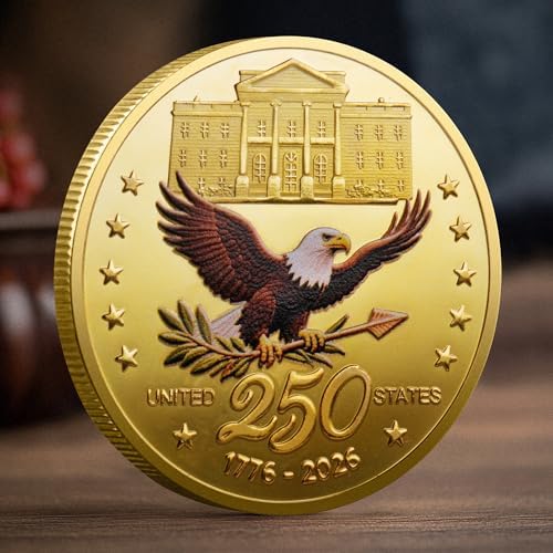 Touzanious USA semiquincentennial freedom keepsake coin reflecting brilliant metallic finish