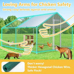 HEASON walk-in poultry cage showing galvanized steel frame construction