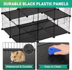 VISCOO 41 Panels Pet Playpen, 35.4" L x 23.6" W x 23.6" H Small Animal Playpen with 2 Doors, C&C Cage for Guinea Pigs,Rabbit,Bunny,Hedgehogs, Puppy Play Pen Indoor Outdoor, Two-Story Chicken Play Pen - Image 6