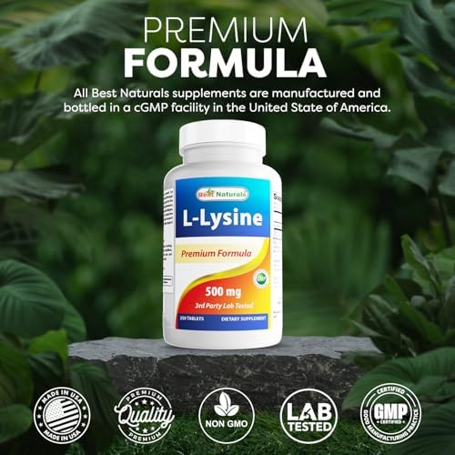 Best Naturals L-Lysine essential amino acid product lifestyle arrangement