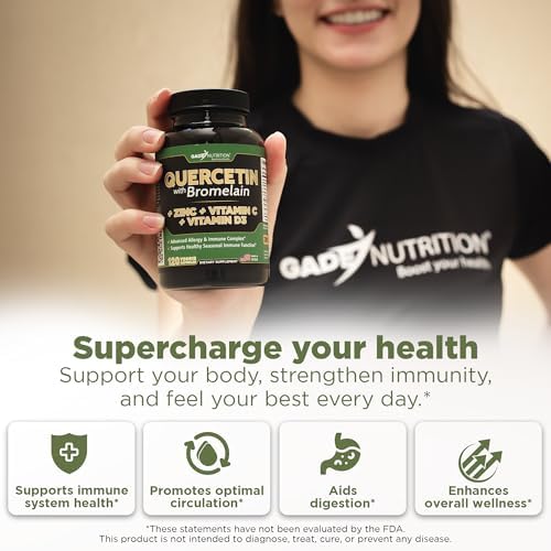 Gade Nutrition Quercetin 120 veggie capsules supplement facts and ingredient label