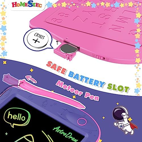 Close up of Homestec Astrodraw rocket-themed erase button