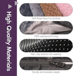 Close up view of the ultra soft plush faux fur material on the large dog bed cover.
