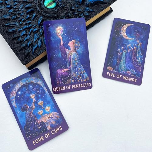Close up of premium four hundred grams per square meter cardstock tarot cards.
