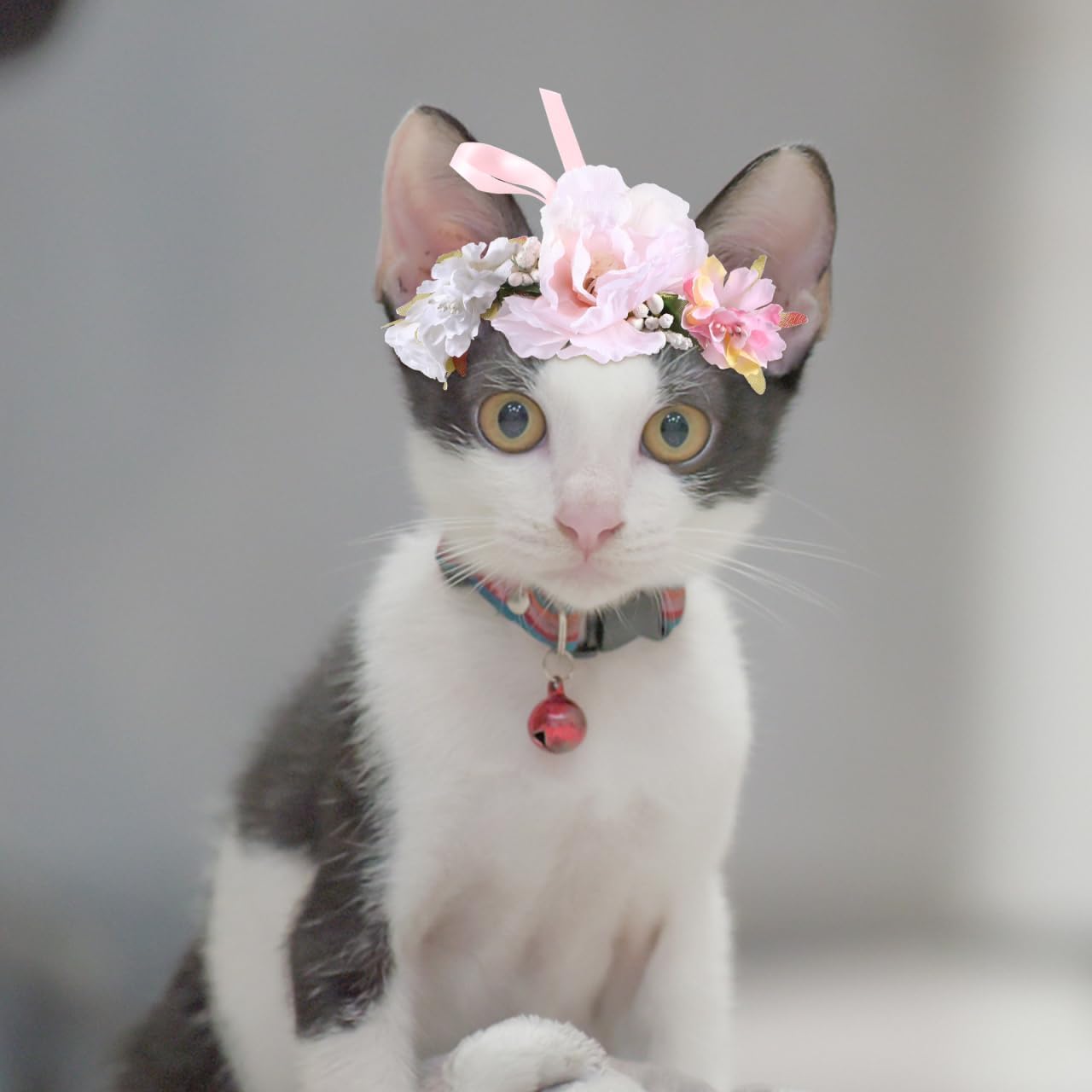 Realistic simulation flower crown headband for pet photography