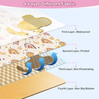 Close up of the non slip bottom on Basumee baby play mat