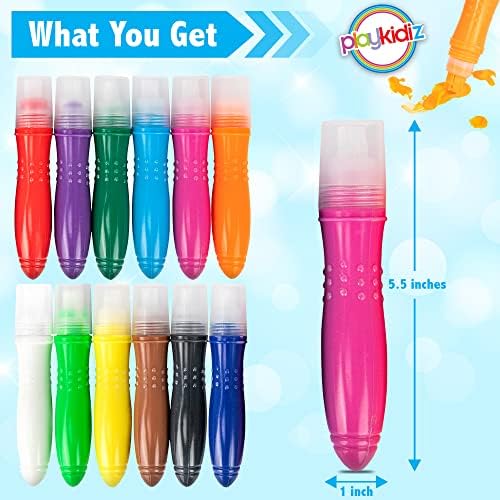 Mess free painting brush tubes for children fine motor skills development