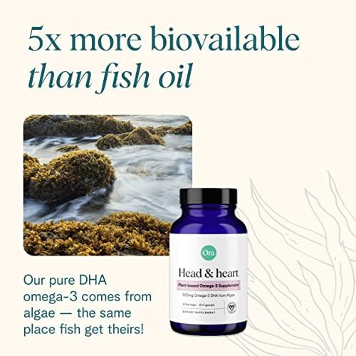 Authentic USA imported Ora Organic 500mg DHA dietary supplement bottle.