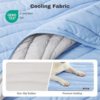ZOMISIA extra large dog cooling mat placed inside a metal kennel crate