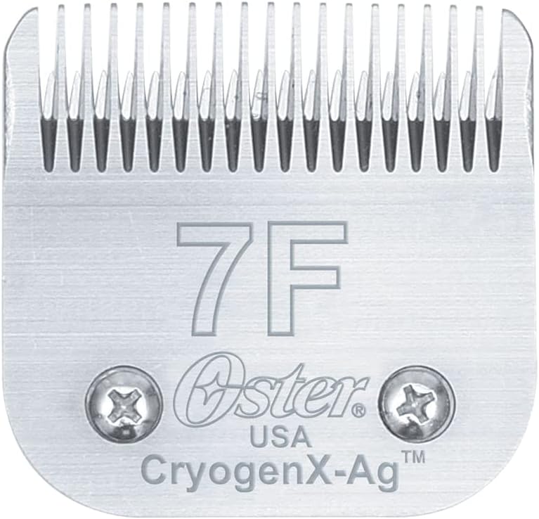 Oster CryogenX Detachable Pet Clipper Blade Size 7F front view professional grooming tool