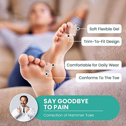 Welnove hammer toe corrector being worn on a foot for alignment support.
