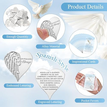 Fumete Spanish prayer cards displaying double sided printing with blue sky and dove imagery
