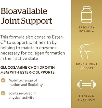 Solgar Extra Strength Glucosamine Chondroitin MSM w/Ester-C, 180 Tablets - Promotes Healthy Joints, Supports Comfortable Movement & Collagen Formation - Non-GMO, Gluten No, Dairy No - 60 Servings - Image 5