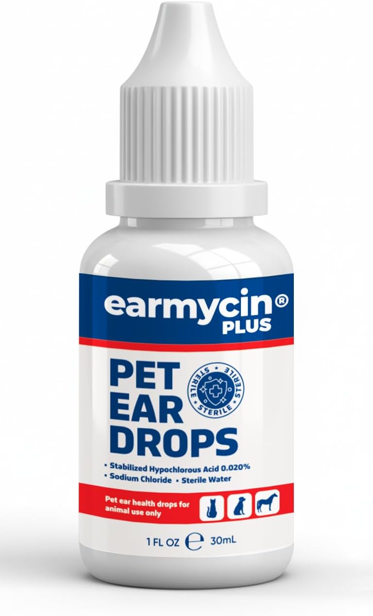 EARMYCIN Ear Infection Treatment Drops for Dogs and Cats,with 0.02% Hypochlorous Acid Soothing Dog Yeast Infection, Itchy Ear Relief-Treats Ear Infections for Dogs & Cats (0.33 fl oz) - Image 9