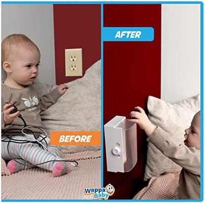 Wappa Baby safety outlet cover with double lock mechanism