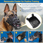 Black silicone basket muzzle for grooming and training