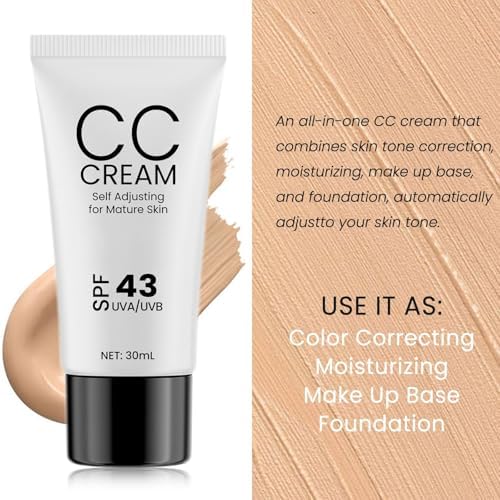 Self adjusting color correcting foundation cream texture close up