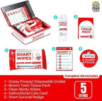 Witty Yeti Emergency Gag Gift contents including tissues and survivor badge