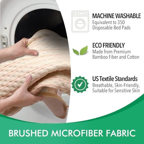 Kelisiting reusable underpad beige striped design detail
