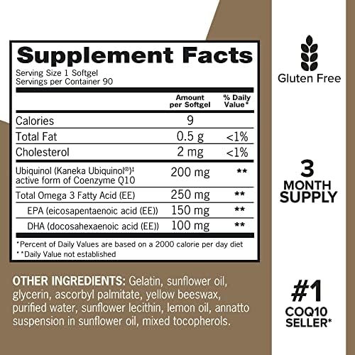 Dista-USA Qunol Plus Ubiquinol CoQ10 packaging side profile