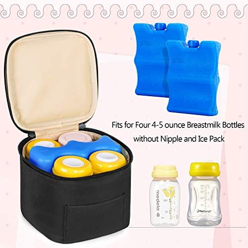 Interior of Teamoy breastmilk bag showing 4 bottle slots