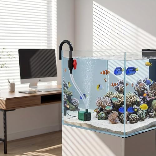 Egyrsik PVC aquarium water filler with integrated on and off control switch.