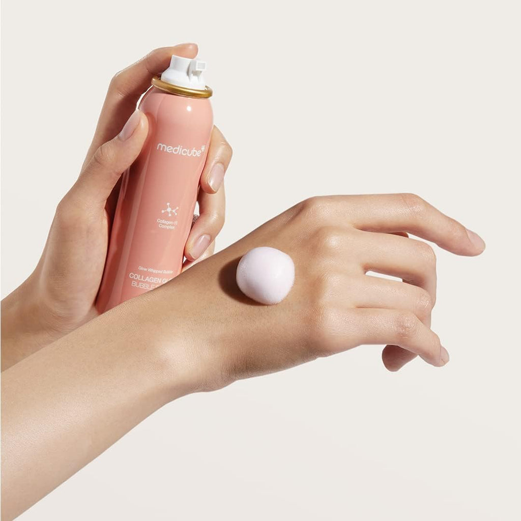 Medicube collagen glow bubble serum side profile packaging