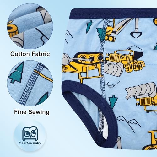 Cross-section view showing the six-layer absorbent padding of MooMoo Baby toddler training underwear.