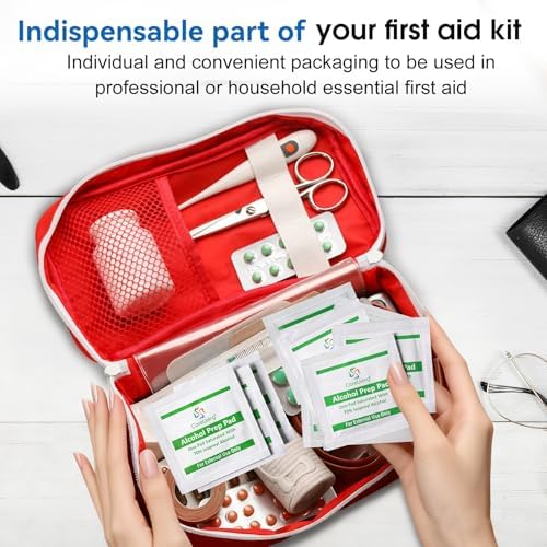 USA imported medical grade alcohol prep pads for professional and home use.