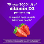 Vitafusion bone and immune support gummy vitamins package close up