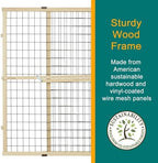 North States American hardwood safety gate showing non marking rubber wall bumpers