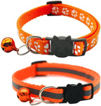 VZSRWGK reflective kitten collar showing the high visibility strip reflecting light in a low light setting