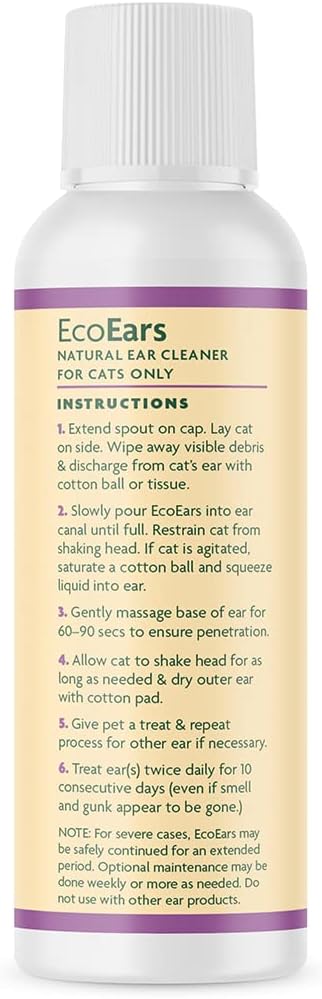 Natural cat ear cleaning solution by Vet Organics