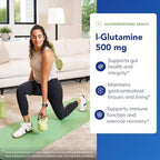 Pure Encapsulations L-Glutamine 500 mg dietary supplement side label details