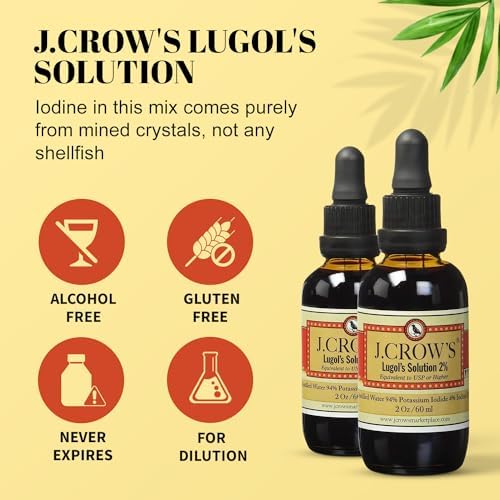 Authentic J. Crow's iodine supplement packaging