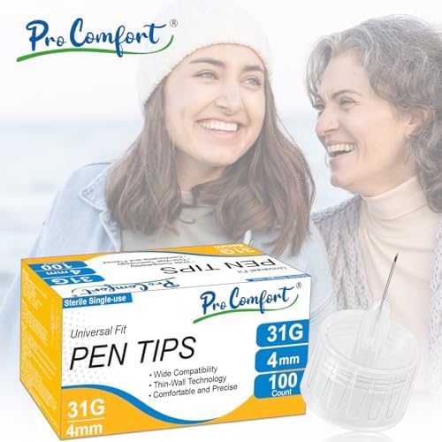 Side view of Pro Comfort 100 count box showing compatibility information.