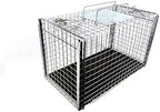 Tomahawk 306NC2 cat transfer cage side view showing dual sliding doors and hand guard protection