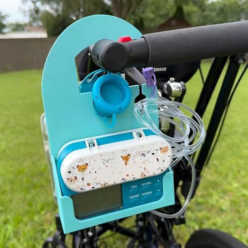 HelperKat portable travel caddy for enteral feeding sets showing durable lightweight plastic construction