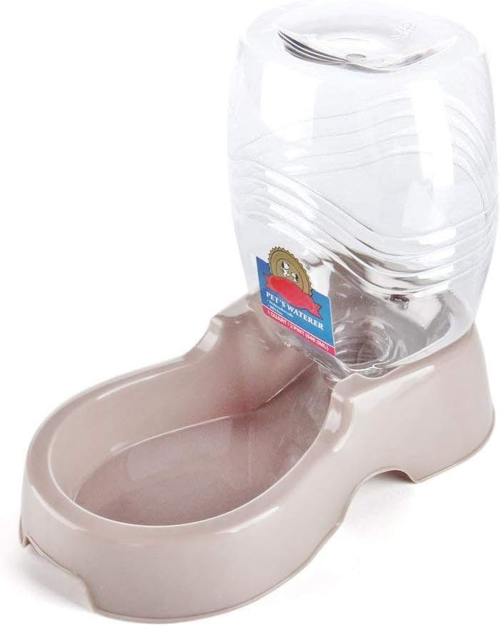 Flexzion Automatic Gravity Pet Waterer front view automatic water dispenser for small dogs and cats