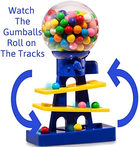 Playo children tabletop gumball dispenser close up of the turning handle