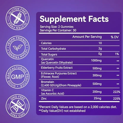 Authentic USA imported 8-in-1 immunity formula supplement packaging