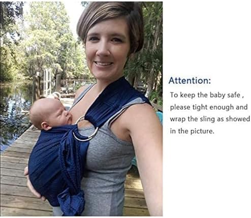Quick drying mesh baby sling carrier being used near a swimming pool