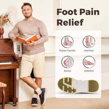 FitVille extra wide width shoes for men designed for swollen feet and neuropathy