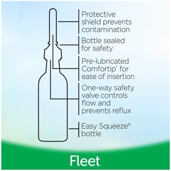 Detailed view of the easy squeeze bottle for Fleet enema