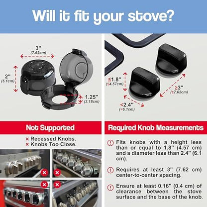 Transparent stove knob guard for child safety