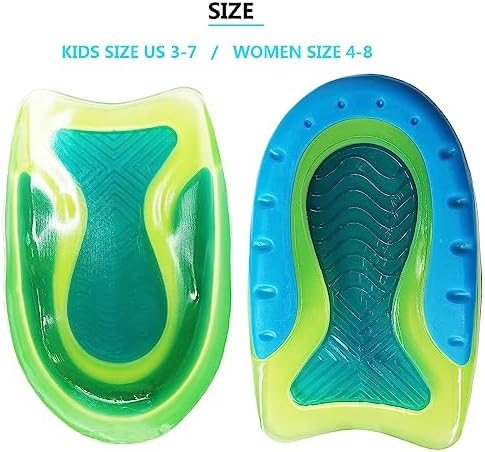Lulufa lightweight gel heel inserts for children's sports shoes