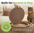 Close-up of textured corrugated cardboard material on cat pad