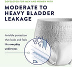 Prevail disposable adult diaper showing maxsorb gel technology layers