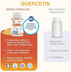 Genex Formulas Quercetin dietary supplement bottle top cap view